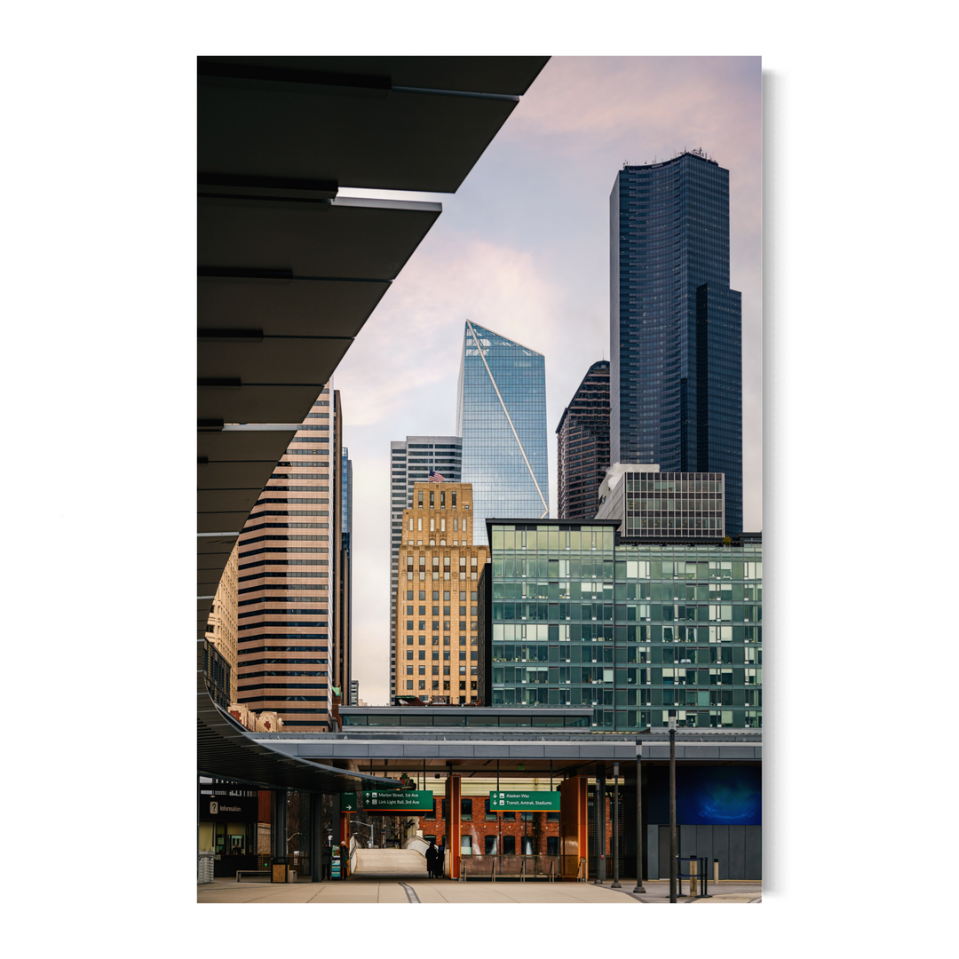 This high-resolution Seattle architecture print captures the sleek downtown skyline in modern detail. Perfect for urban wall art, travel lovers, or Seattle home decor. A bold, stylish addition to any home or office space.