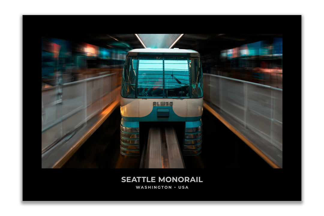 Chris Fabregas Fine Art Photography Digital Download Seattle Monorail Digital Download, Iconic Fine Art Print Home Decor Wall Art print High-quality fine art photography print