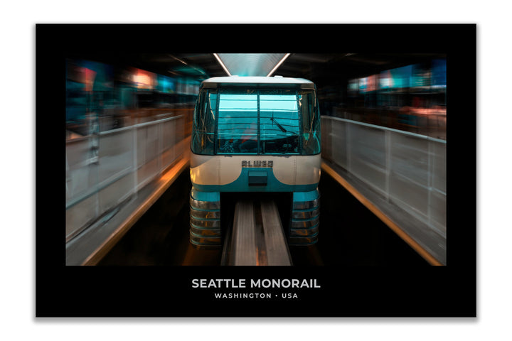 Chris Fabregas Fine Art Photography Digital Download Seattle Monorail Digital Download, Iconic Fine Art Print Home Decor Wall Art print High-quality fine art photography print