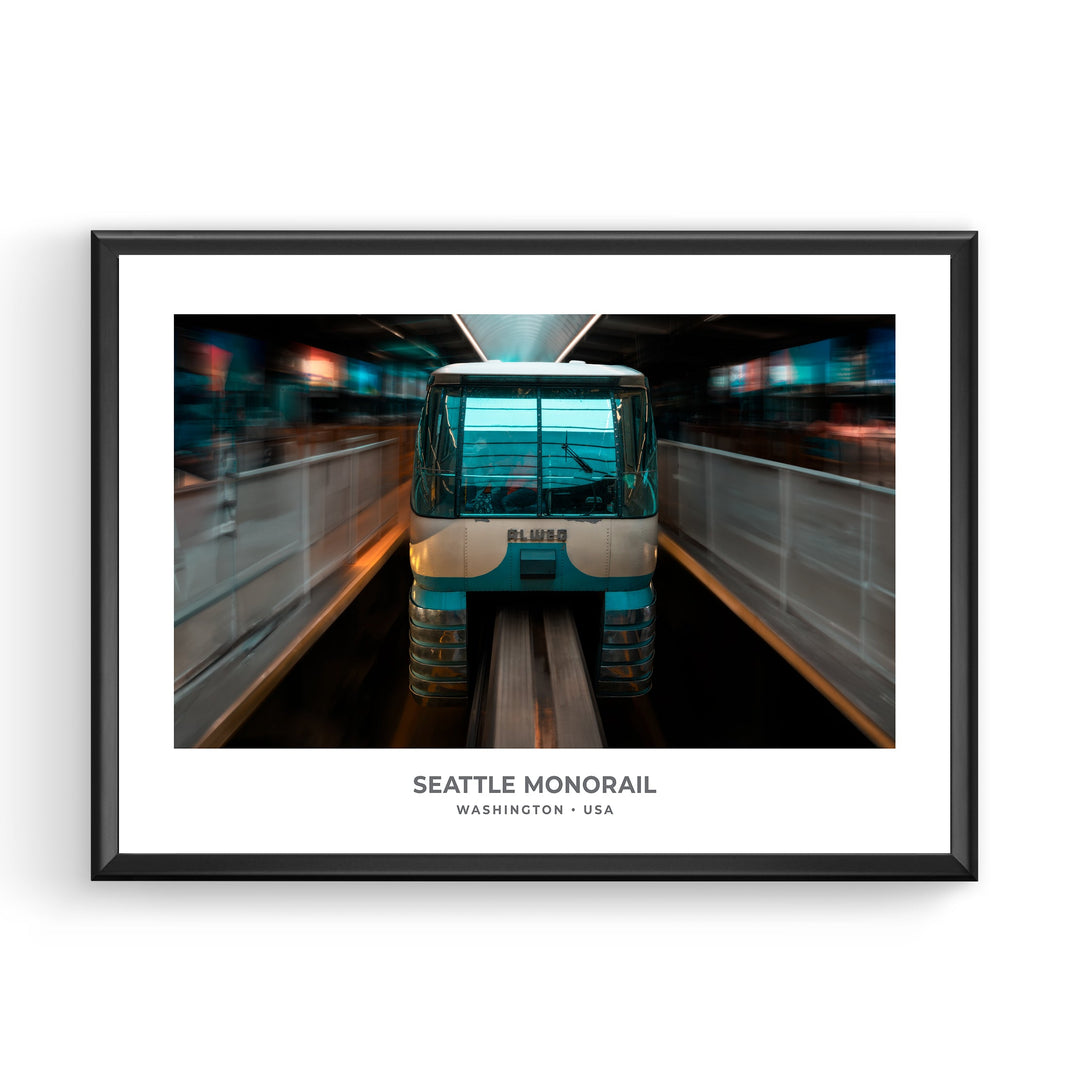 Chris Fabregas Fine Art Photography Digital Download Seattle Monorail Digital Download, Iconic Fine Art Print Home Decor Wall Art print High-quality fine art photography print