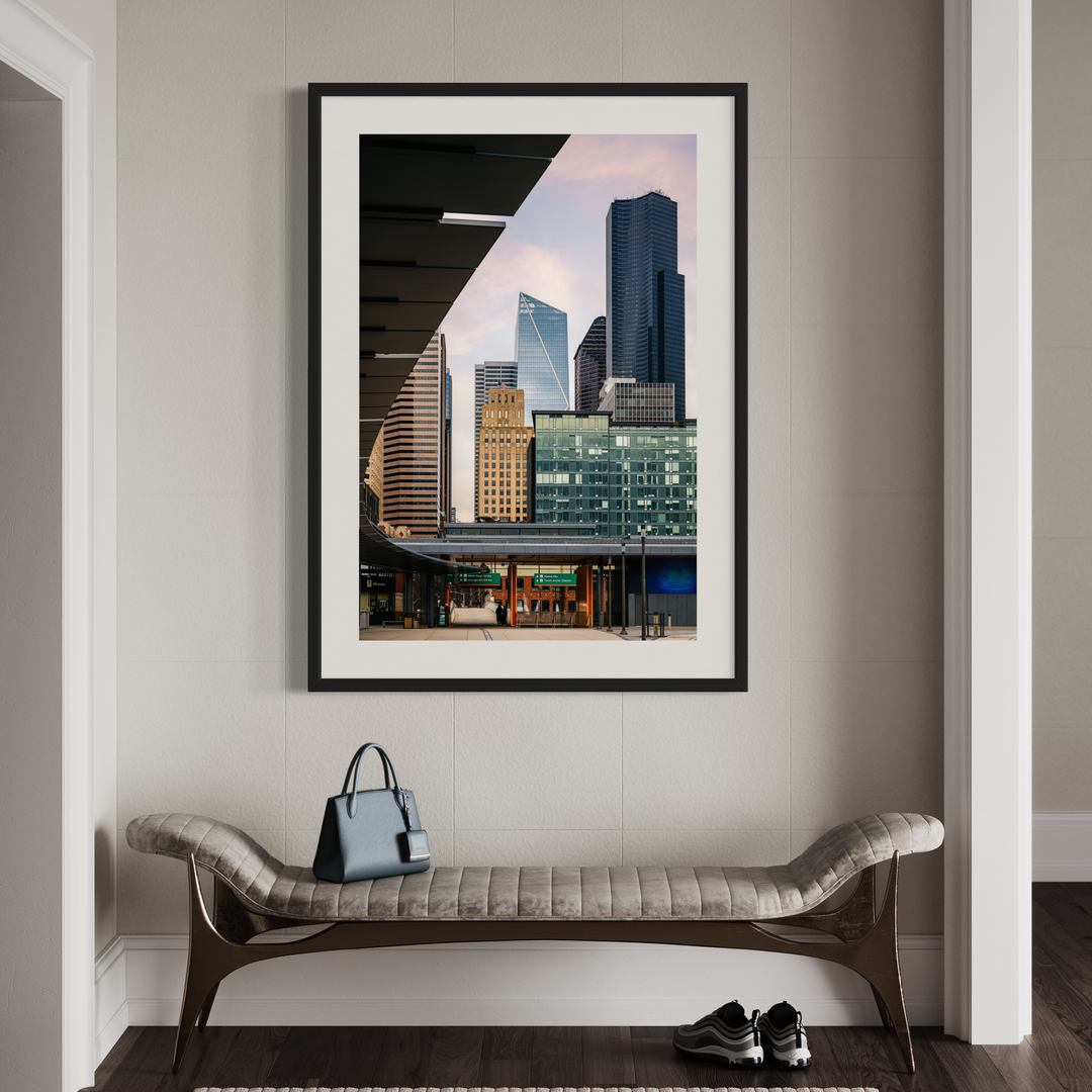 Seattle Skyline Architecture Print, Downtown Cityscape Wall Art Metal, Canvas, Paper, Acrylic Chris Fabregas Photography Wall Art print High-quality fine art photography print