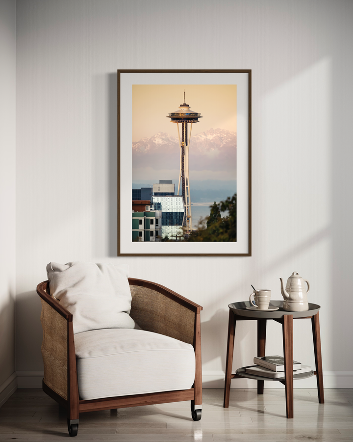 Space Needle Fine Art Print, Seattle Skyline Photography, Cityscape Art Metal, Canvas, Paper, Acrylic Chris Fabregas Photography Wall Art print High-quality fine art photography print