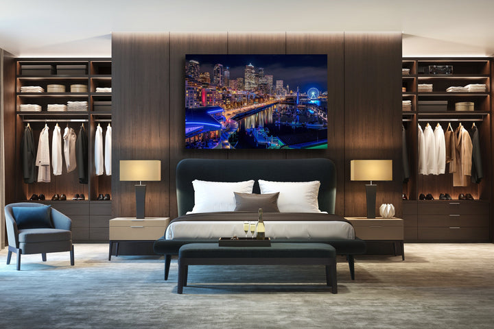 Chris Fabregas Photography Metal, Canvas, Paper Downtown Seattle At Night, Photographic Wall Decor Wall Art print