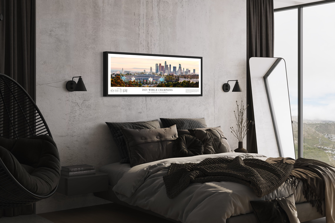 2025 World Champions – Los Angeles Dodgers Panoramic Fine Art Print (Signed & Numbered Limited Edition /99) Archival Print Chris Fabregas Fine Art Photography Wall Art print High-quality fine art photography print 