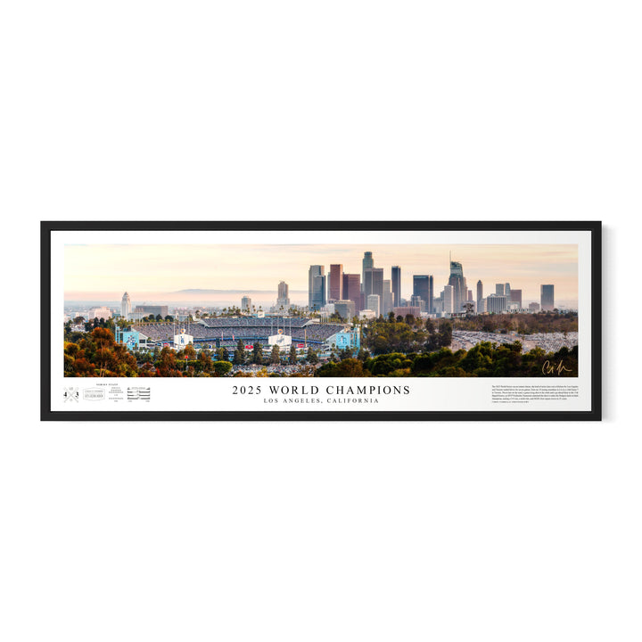 2025 World Champions – Los Angeles Dodgers Panoramic Fine Art Print (Signed & Numbered Limited Edition /99) Archival Print Chris Fabregas Fine Art Photography Wall Art print High-quality fine art photography print 