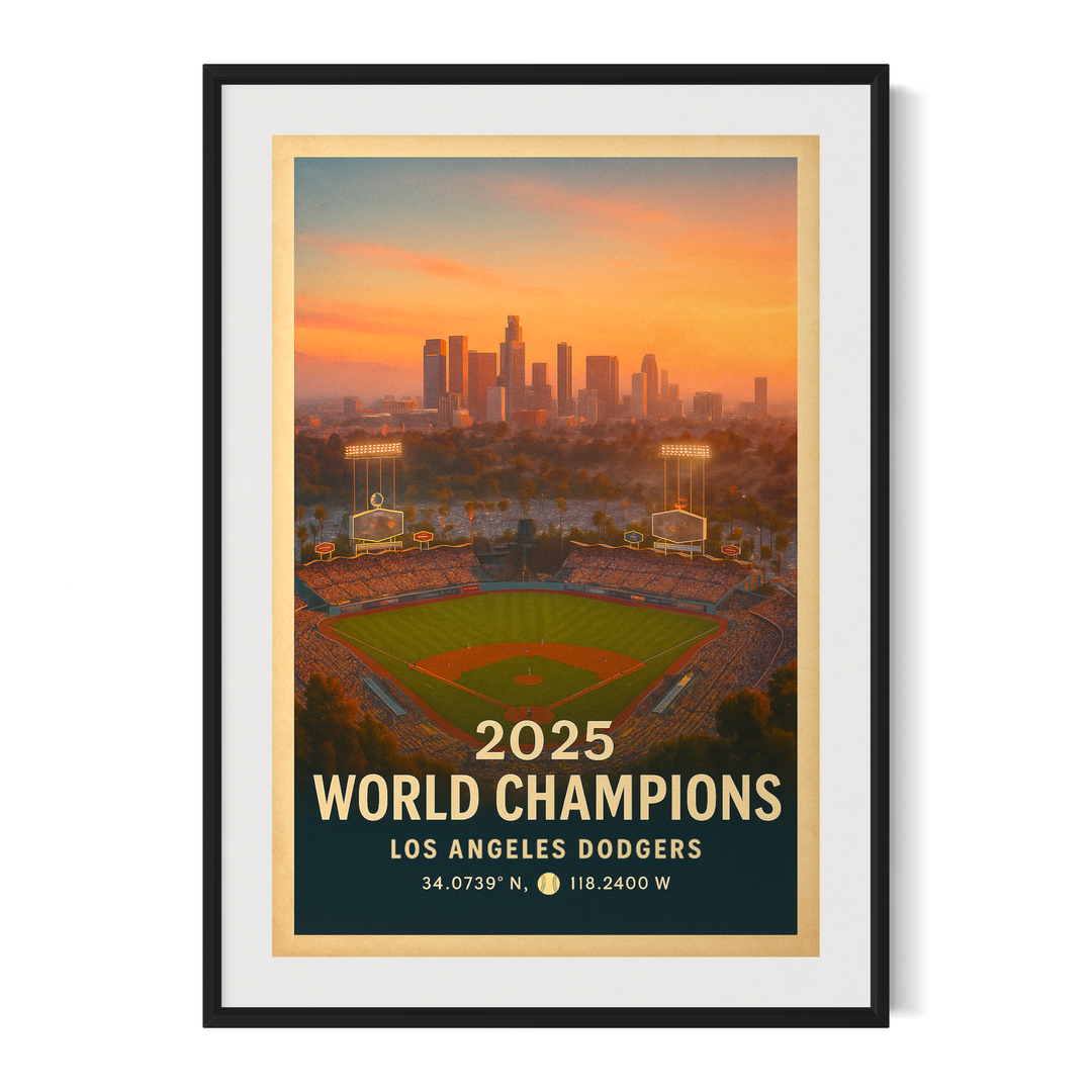 2025 World Series Poster Bundle (5 Prints) | Los Angeles vs Toronto | Dodger Stadium | World Champions + Championship Years | Vintage Baseball Wall Art | Digital Download Digital Download Chris Fabregas Fine Art Photography Wall Art print High-quality fine art photography print 