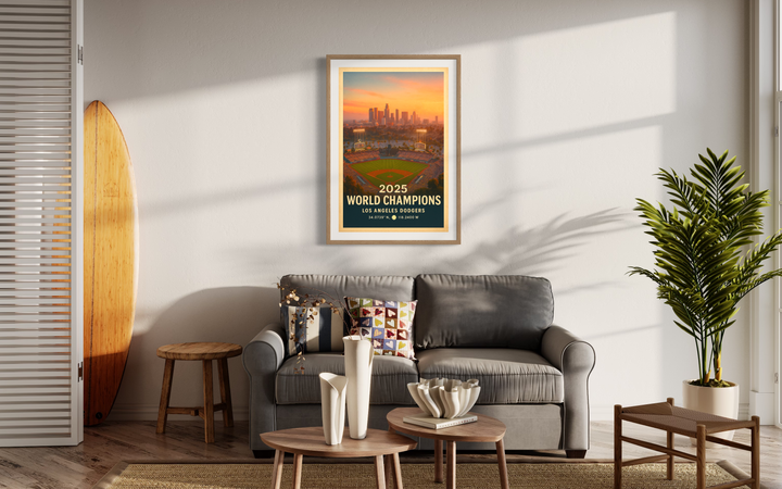 Dodger Stadium Sunset – Los Angeles Dodgers 2025 World Champions Digital Print Digital Download Chris Fabregas Fine Art Photography Wall Art print High-quality fine art photography print 
