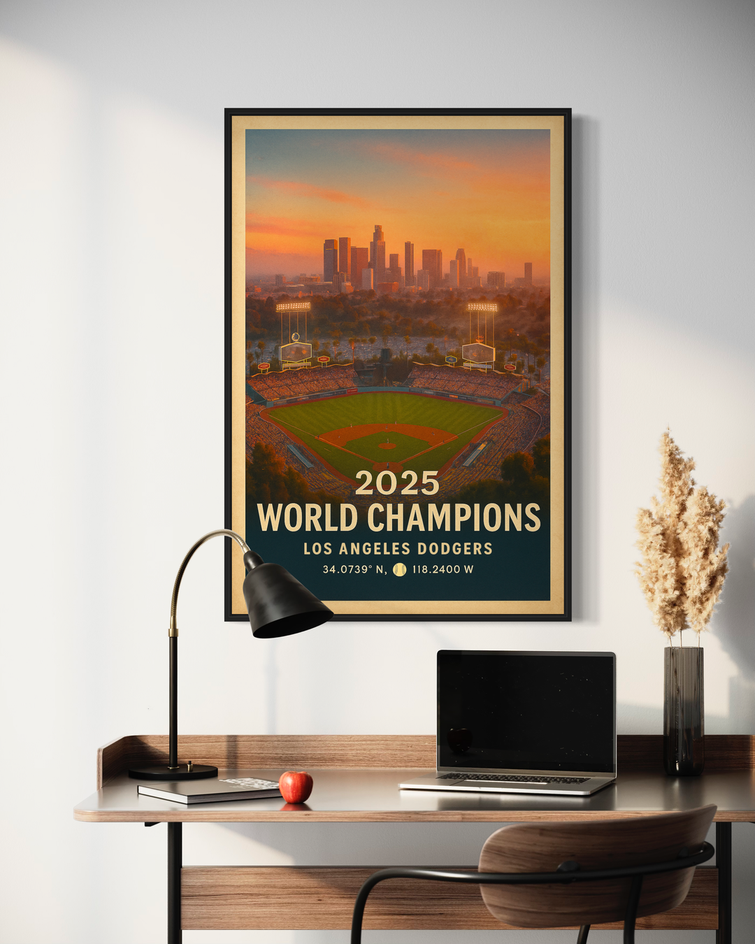 Dodger Stadium Sunset – Los Angeles Dodgers 2025 World Champions Digital Print Digital Download Chris Fabregas Fine Art Photography Wall Art print High-quality fine art photography print 
