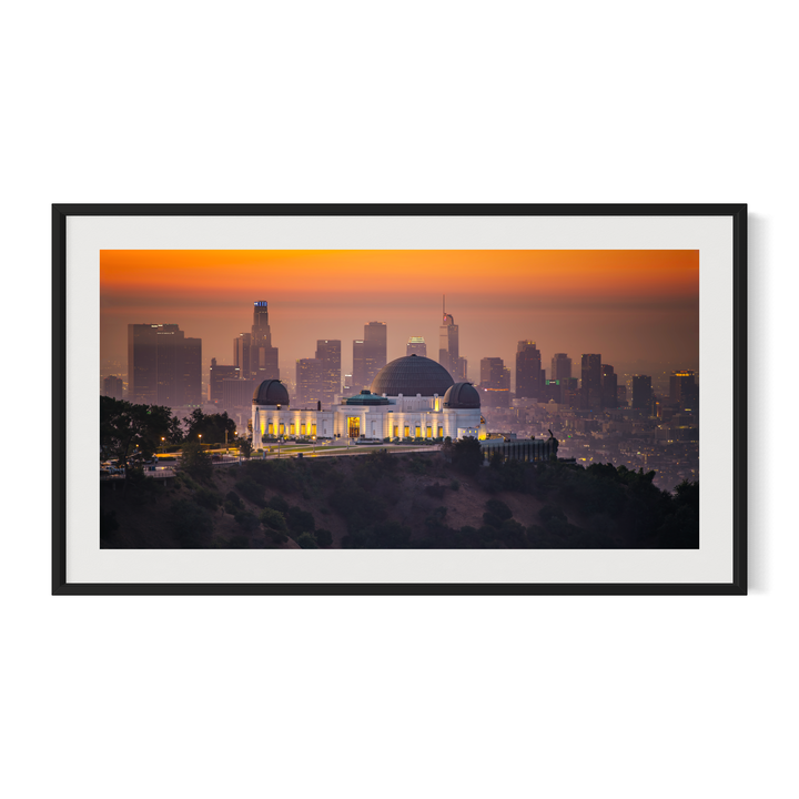 Griffith Observatory Print, Los Angeles Skyline Sunset Wall Art Metal Print, Canvas, Acrylic, Inkjet Photo Chris Fabregas Fine Art Photography Wall Art print High-quality fine art photography print 