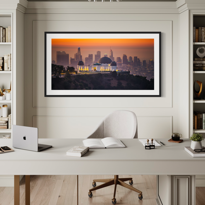 Griffith Observatory Print, Los Angeles Skyline Sunset Wall Art Metal Print, Canvas, Acrylic, Inkjet Photo Chris Fabregas Fine Art Photography Wall Art print High-quality fine art photography print 