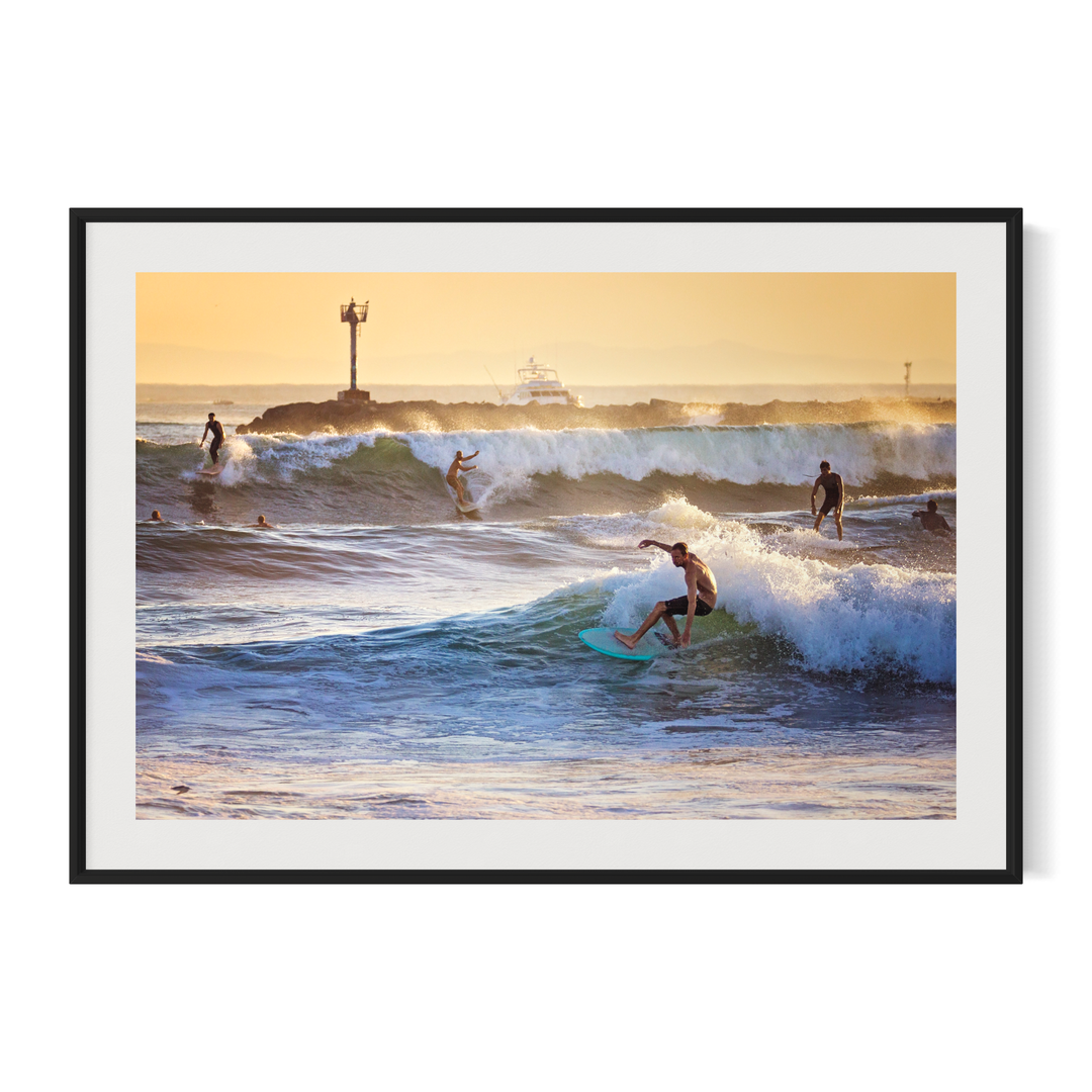 Party Waves – Seal Beach Surfer Fine Art Photography Print Metal, Wood, Canvas, Paper Chris Fabregas Photography Wall Art print High-quality fine art photography print 
