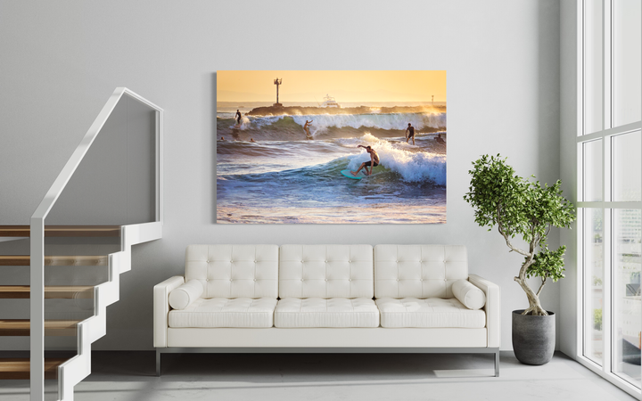 Party Waves – Seal Beach Surfer Fine Art Photography Print Metal, Wood, Canvas, Paper Chris Fabregas Photography Wall Art print High-quality fine art photography print 