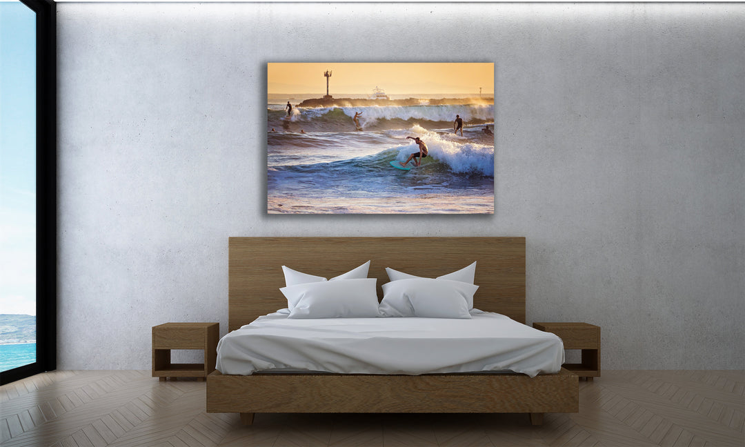 Party Waves – Seal Beach Surfer Fine Art Photography Print Metal, Wood, Canvas, Paper Chris Fabregas Photography Wall Art print High-quality fine art photography print 
