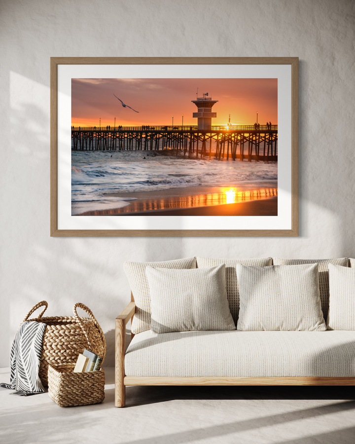 Seal Beach Pier Sunset Fine Art Photography Print | Limited Edition California Wall Art Metal, Wood, Canvas, Paper Chris Fabregas Photography Wall Art print High-quality fine art photography print 