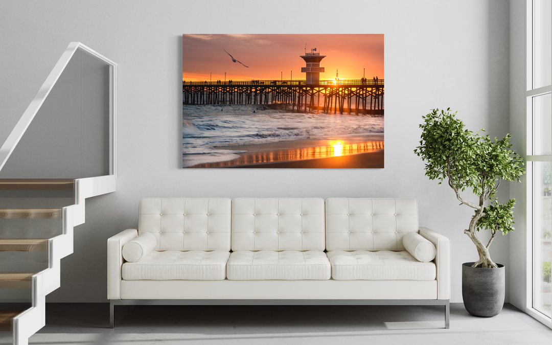 Seal Beach Pier Sunset Fine Art Photography Print | Limited Edition California Wall Art Metal, Wood, Canvas, Paper Chris Fabregas Photography Wall Art print High-quality fine art photography print 