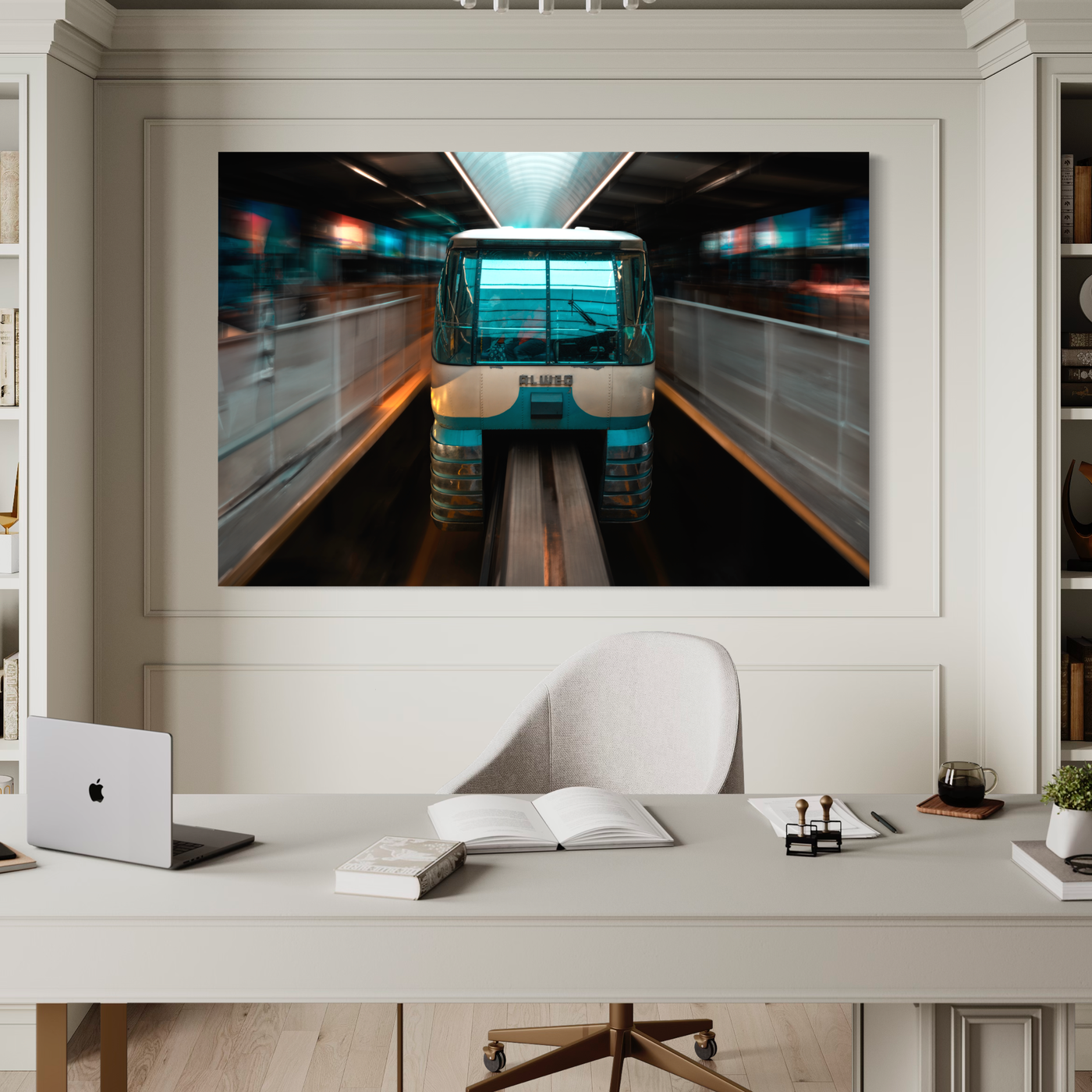 Seattle Monorail Limited Edition displayed in an elegant room interior