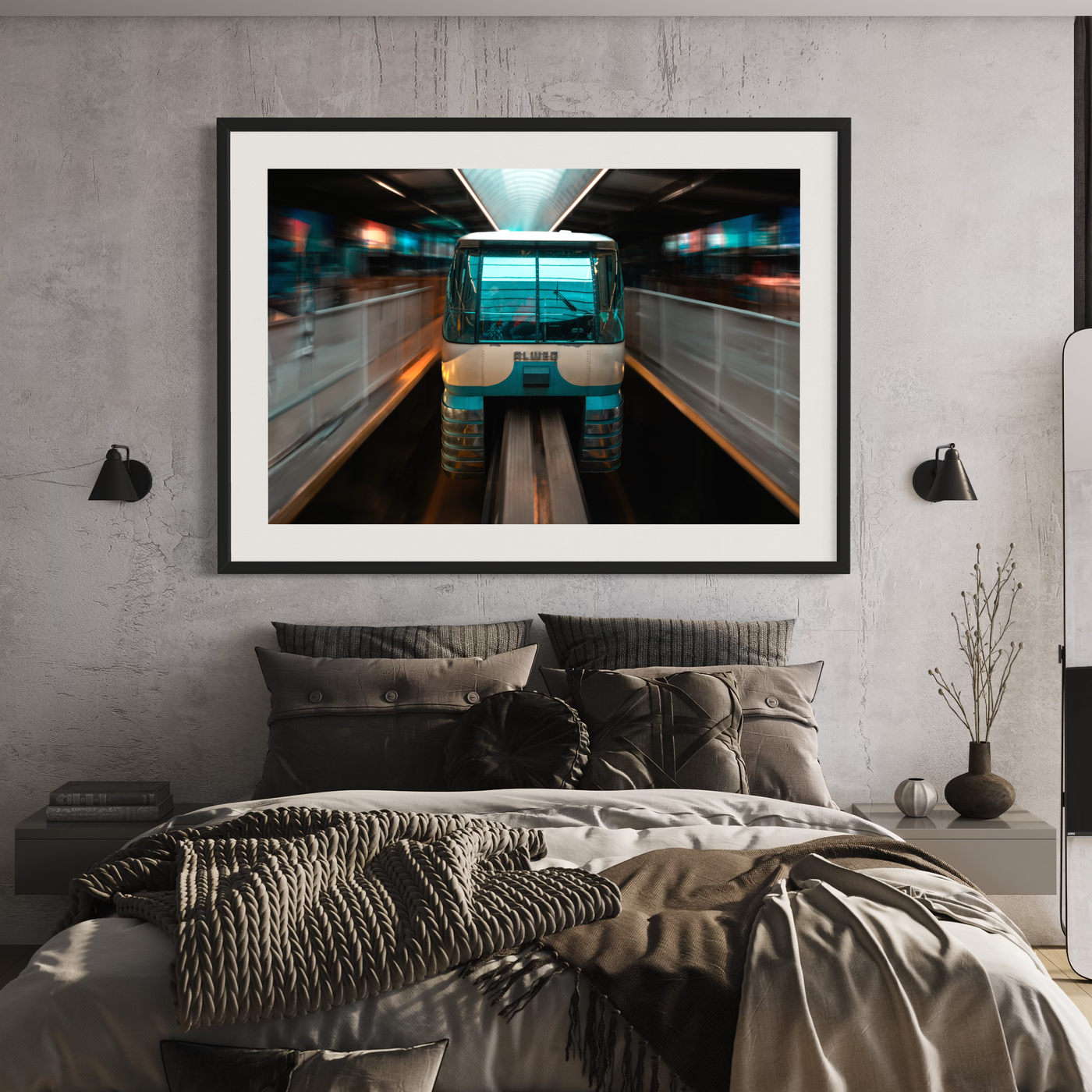Seattle Monorail Limited Edition displayed in a styled room interior