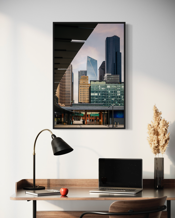 Seattle Skyline Architecture Print, Downtown Cityscape Wall Art Metal, Canvas, Paper, Acrylic Chris Fabregas Photography Wall Art print High-quality fine art photography print 