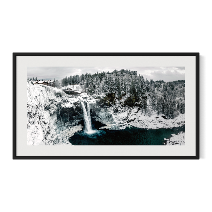 Snoqualmie Falls Winter Print, Pacific Northwest Waterfall Art Metal Print, Canvas, Acrylic, Inkjet Photo Chris Fabregas Fine Art Photography Wall Art print High-quality fine art photography print 