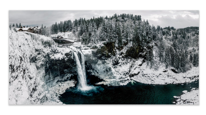 Snoqualmie Falls Winter Print, Pacific Northwest Waterfall Art Metal Print, Canvas, Acrylic, Inkjet Photo Chris Fabregas Fine Art Photography Wall Art print High-quality fine art photography print 