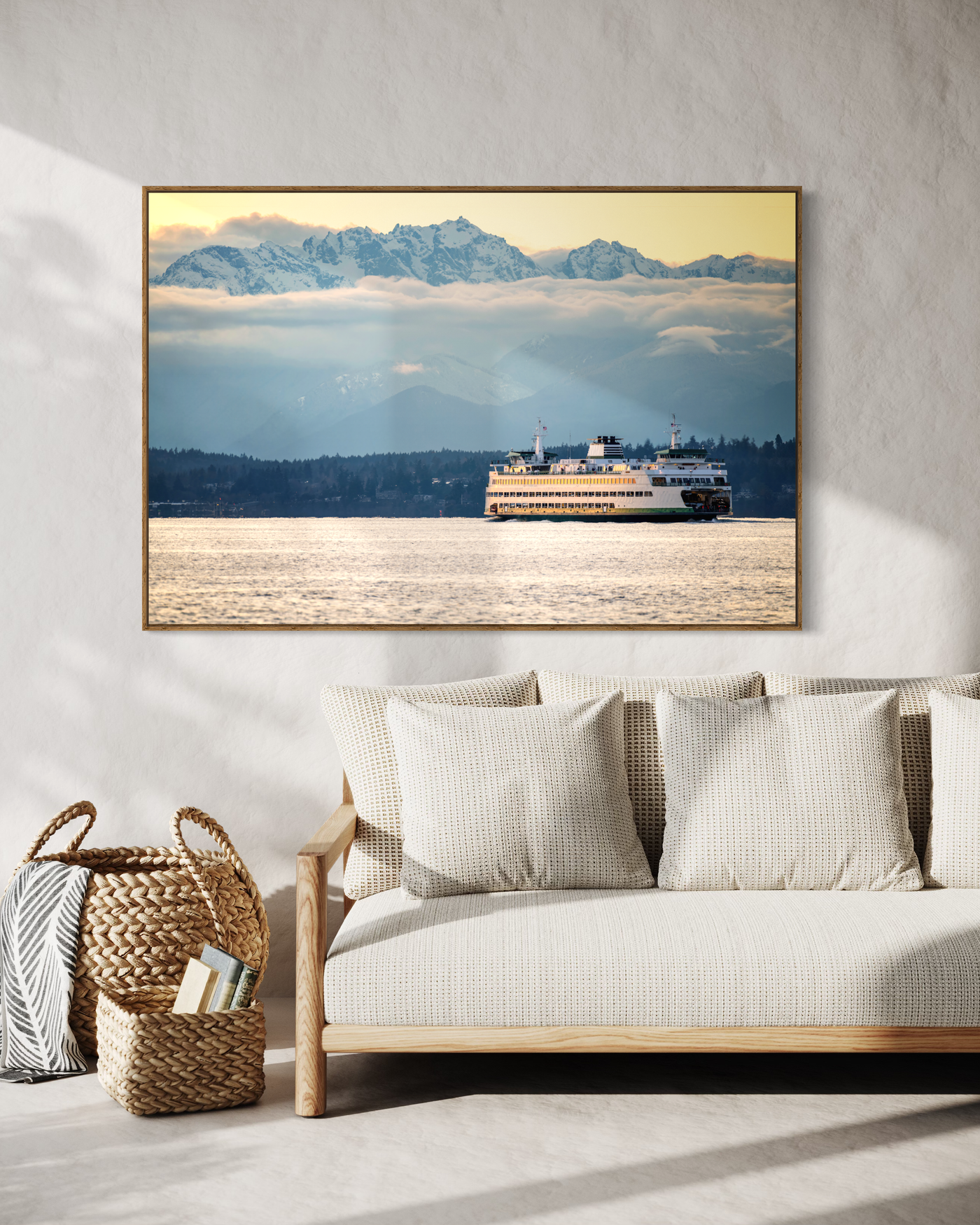Washington State Ferry Pacific Northwest displayed in a modern room interior