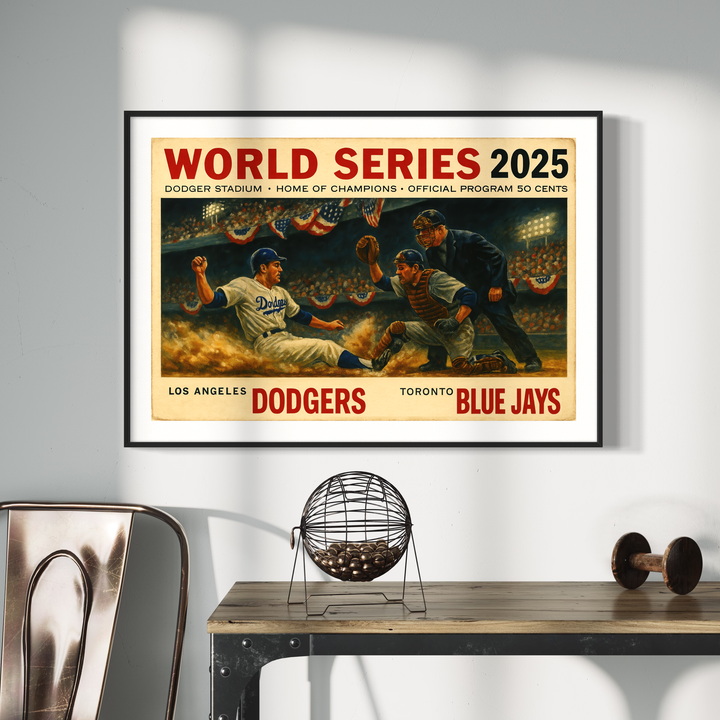 2025 World Series Dodgers vs Blue Jays Digital Poster alternate artwork preview 4