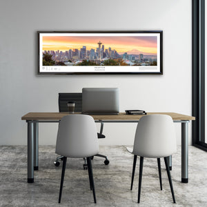 Chris Fabregas Fine Art Photography Panoramic Poster Seattle Skyline Panoramic Print From Kerry Park Wall Art print