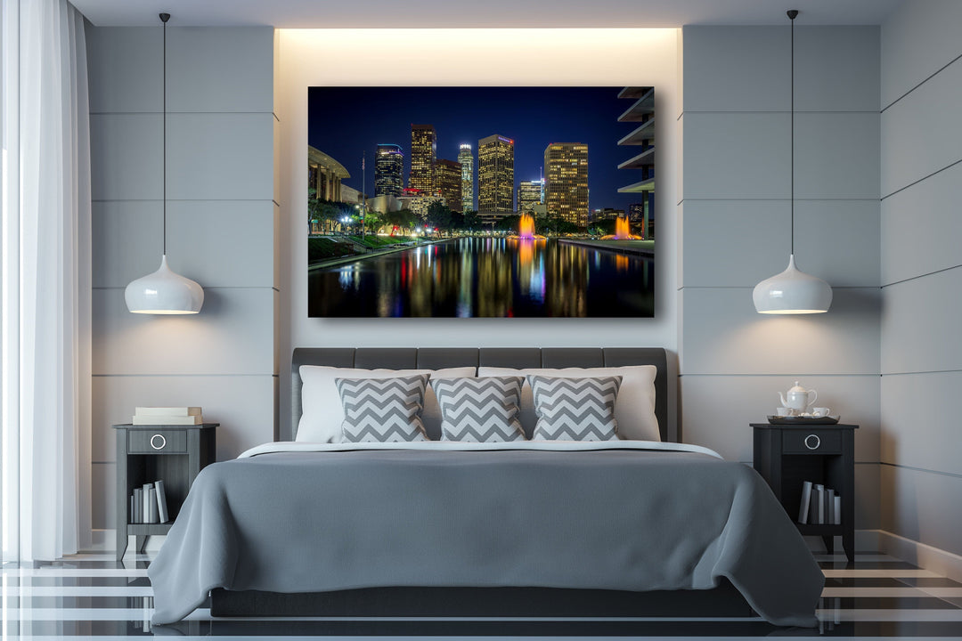 Chris Fabregas Photography Metal, Canvas, Paper Downtown Los Angeles At Night, Photography Wall Art Decor Wall Art print