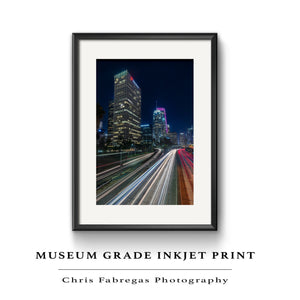 Chris Fabregas Photography Metal, Canvas, Paper Los Angeles At Night, Long Exposure Wall Art Photography Wall Art print