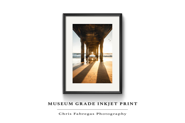 Chris Fabregas Photography Metal, Canvas, Paper Manhattan Beach Pier Sunset Pillars, California Wall Decor Photography Wall Art print