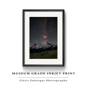 Chris Fabregas Photography Metal, Canvas, Paper Milky Way Eruption Over Mt. Rainier Wall Art print