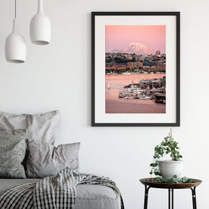 Chris Fabregas Photography Metal, Canvas, Paper Seattle's Lake Union With Mt. Rainier Wall Art print