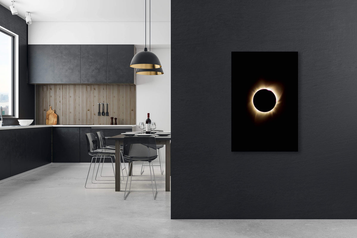 2017 Solar Eclipse Over Grand Teton displayed in a contemporary room interior