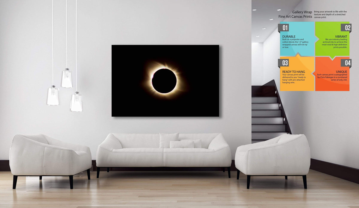 2017 Solar Eclipse Over Grand Teton displayed in an elegant room interior