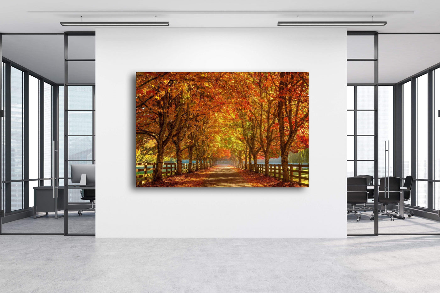 Seattle Autumn Colors displayed in a contemporary room interior