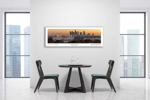 Chris Fabregas Photography Panoramic Poster Dodger Stadium 2018 World Series Historic Game Three Poster With Boxscore Wall Art print