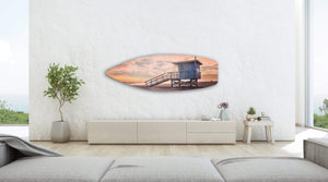 Chris Fabregas Photography Surfboard Malibu, California - Baltic Birch Wood Surfboard Wall Art print